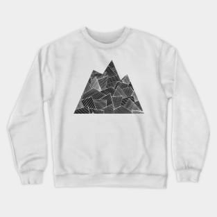 Mountain Zentangle - White Crewneck Sweatshirt